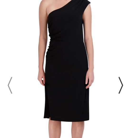 LAUNDRY BY SHELLI SEAGAL NWT LADIES BLACK ONE SHOULDER DRE… - Picture 1 of 6